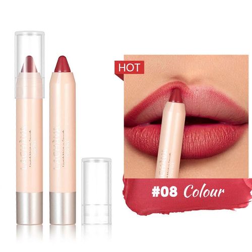 Crayon Rouge À Lèvres Mat 8 Couleurs - Crayon À Lèvres Mat Doux Hautement Pigmenté, Crayon À Lèvres Longue Tenue Lèvres Fines Maquillage Naturel Pour Les Lèvres Cosmétiques 