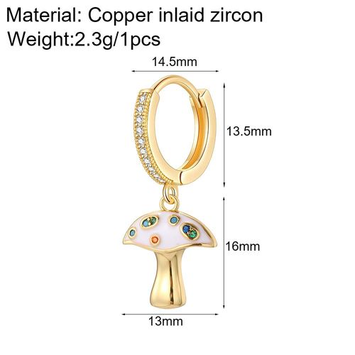 Boucles D'oreilles De Style Bohème Pour Femme, Bijoux En Forme De Fruit, Non-Dangle, Or, Document, Cerceau, Mignon, Equation, Orange, 1 Pièce, 1mes, Mode Coréenne, Nouveauté
