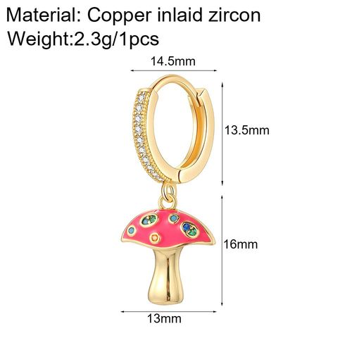 Boucles D'oreilles De Style Bohème Pour Femme, Bijoux En Forme De Fruit, Non-Dangle, Or, Document, Cerceau, Mignon, Equation, Orange, 1 Pièce, 1mes, Mode Coréenne, Nouveauté