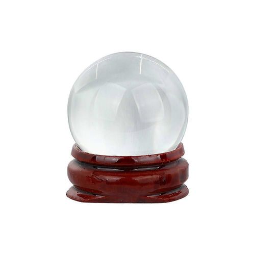 Soldes Vente Chaud ! 30Mm Quartz Naturel Boule De Cristal Magique Boule De Guérison Sphère Et Stand