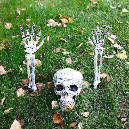 Décorations d¿Halloween en plein air Halloween squelette Prop Humain pleine taille crâne main jardin modèle Decor
