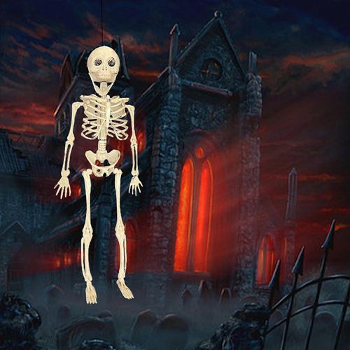 Cadeaux D¿Halloween Squelette Halloween Ghost House Bar Décoration Accessoires 40cm Corps Humain Artificiel Plastique Squelette Pendentif Décoration