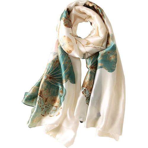 Echarpe En Soie Châle Femmes Châle Lotus Olaof Echarpe Stain Neckerchief Head Wrap Thin Olaof Scarf