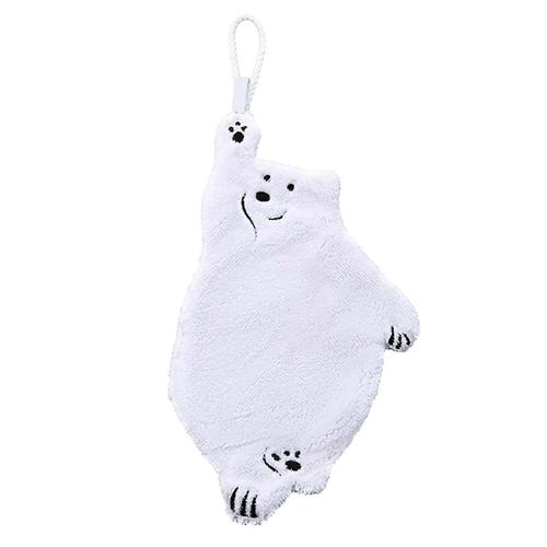 Serviettes À Main Mignonnes Petit Ours Motif Épaissi Absorbant Séchage Rapide Suspendu Essuie-Mains Pour Cuisine Salle De Bain