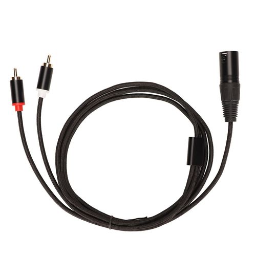 Câble XLR Mâle vers 2 RCA HiFi Clear Signal Lossless XLR Y Splitter Cord compatible avec la table de mixage Microphone haut-parleur actif 2m / 6.6ft-YM