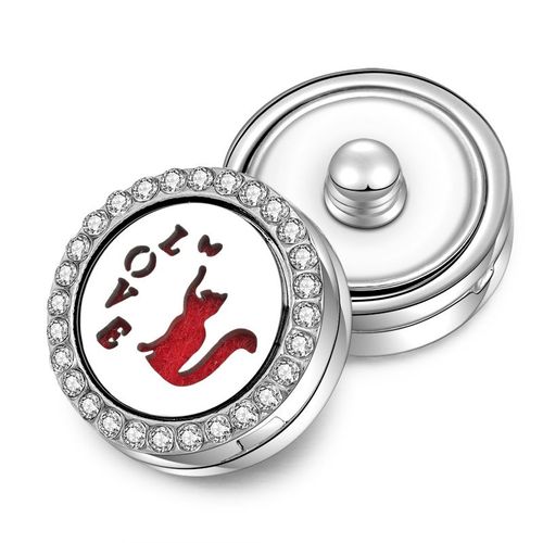 Médaillon De Sexuellement Magnétique En Acier Inoxydable, Diffuseur D'huile Essentielle, Bouton-Pression Fin, Bijoux D'aromathérapie, Nouveau Charme, 18mm