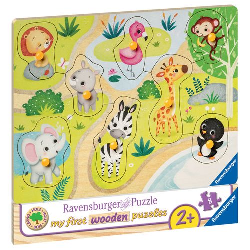 Puzzle My First Wooden Puzzle 8 P - En Route Vers Le Zoo