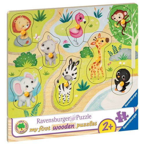 Puzzle My First Wooden Puzzle 8 P - En Route Vers Le Zoo