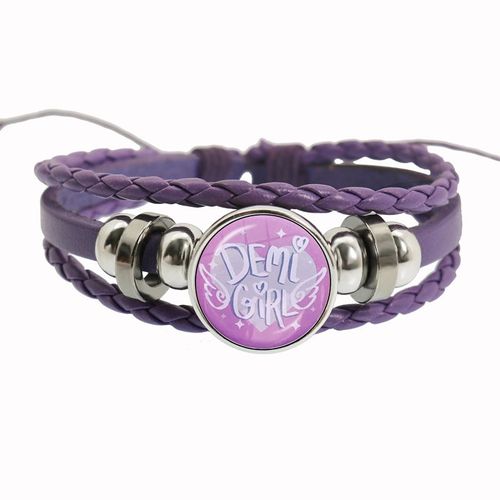 Bracelet Arc-En-Ciel Lgbt Pour Lesbiennes, Gay Pride, Bracelet Tissé En Cuir Violet, Style Rétro Punk, Navire Chia, Bracelet Pour Couple, Bijoux Pour Amoureux