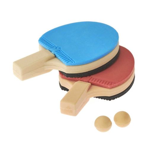 Set De Ping-Pong Miniature, 4 Pcs Pour Le Monde Des Lutins - Rico Design Multicolore