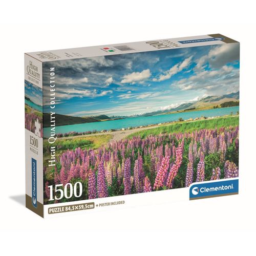 Puzzle Adulte Compact 1500 Pièces - Lupin At Lake Tekapo