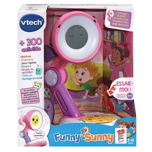 Vtech Funny Sunny Rose - Lampe Réveil Boîte À Histoire - Mon Compagnon Interactif