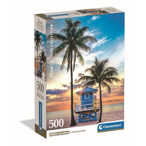 Puzzle Adulte Compact 500 Pièces - Florida, Miami Beach
