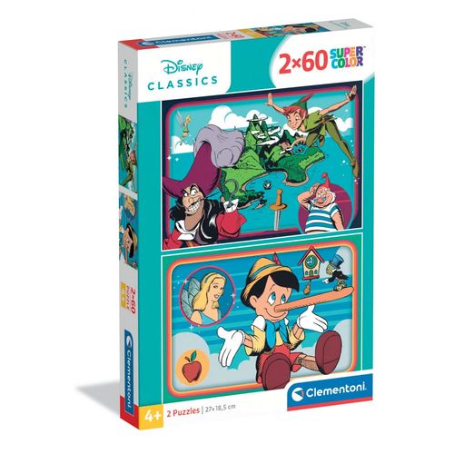 Puzzle Enfant 2x60 Pièces - Disney Classic
