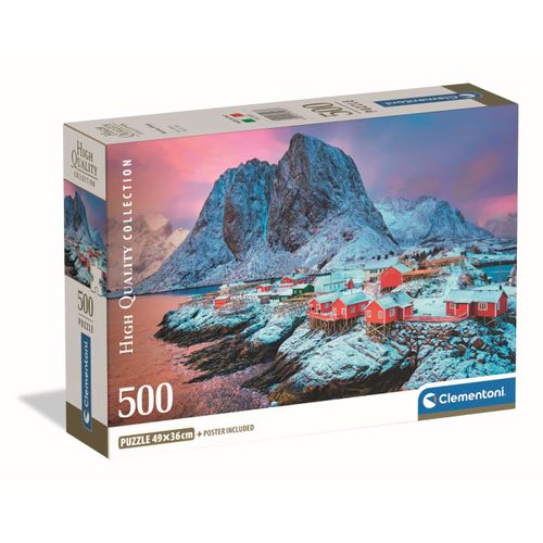 Puzzle Adulte Compact 500 Pièces - Hamnoy Village