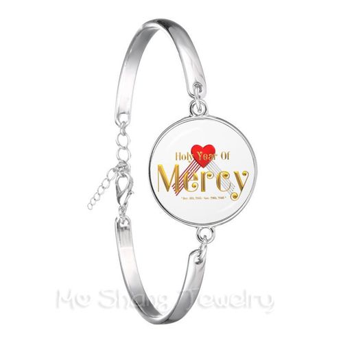 Bracelet De Remerciement À La Mode Pour Enseignant, Motif De C¿Ur Rouge, En Verre Plaqué Argent, Pour Femmes Et Hommes, Cadeaux De Thanksgiving