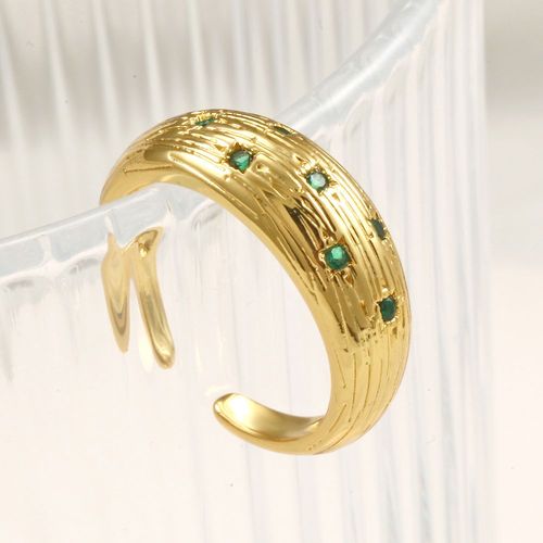 Bagues Réglables En Cristal Micro Pavé Doré Pour Femmes, Bague Géométrique, Ronde, Gothique, Hip Hop, Punk, Bijoux Fantaisie, Document
