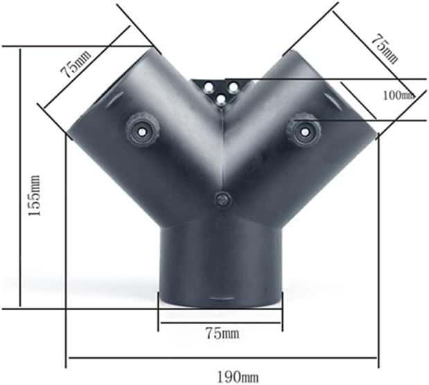 Connecteur En Y Pour Chauffage Diesel - Conduit 75mm Avec Vannes Réglables - Répartiteur D'air Chaud Pour Eberspacher/Webasto