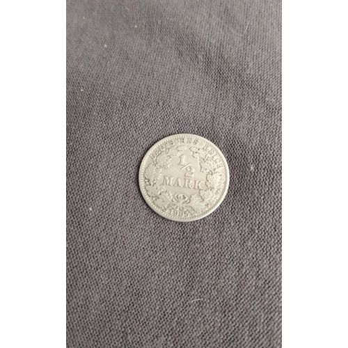 Piece Argent 1/2 Mark Willem Ii Deutchreich 1905