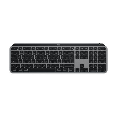 Logitech Master Series MX Keys S for Mac - Clavier - full size - rétroéclairé - sans fil - Bluetooth LE - QWERTY - Italien - gris sidéral