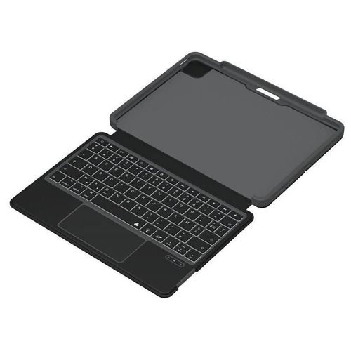 MW Quick Note - Clavier et étui (folio) - avec trackpad - rétroéclairé - sans fil - Bluetooth - AZERTY - noir clavier, noir étui - boîte de suspension