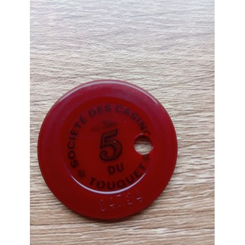 Rare Ancien Jeton En Francs Société Des Casinos Du Touquet Paris Plage- Casino-Chip Tokens Coins Gaming-France En L'etat Sur Les Photos