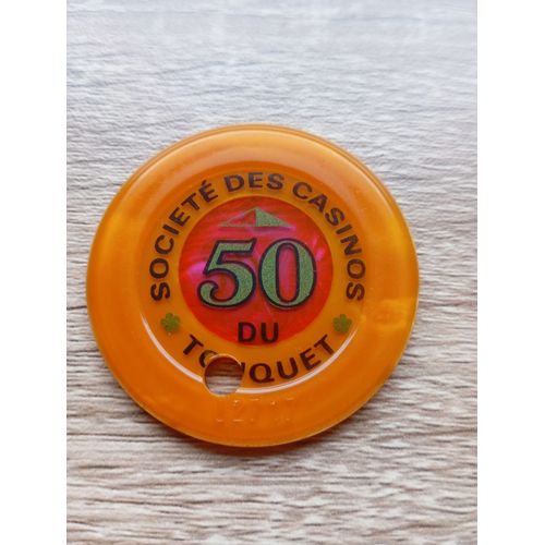 Rare Ancien Jeton En Francs Société Des Casinos Du Touquet Paris Plage- Casino-Chip Tokens Coins Gaming-France En L'etat Sur Les Photos
