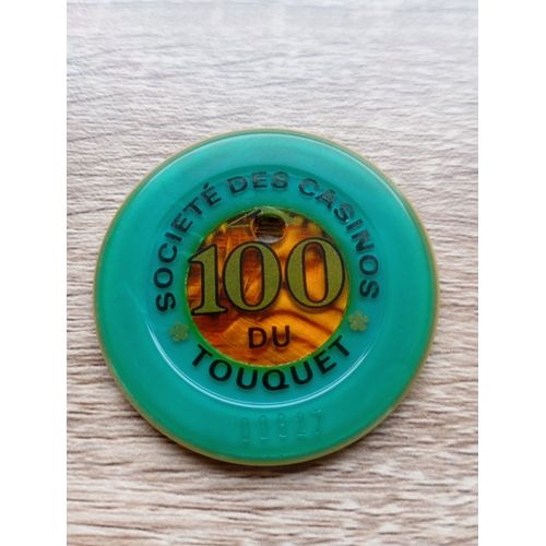 Rare Ancien Jeton En Francs Société Des Casinos Du Touquet Paris Plage- Casino-Chip Tokens Coins Gaming-France En L'etat Sur Les Photos