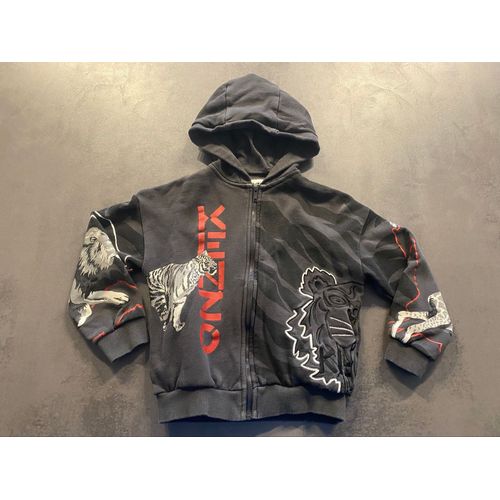 Veste Noire Zippée Kenzo Taille 6 Ans