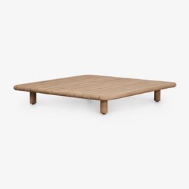 Table Basse Carrée 90x90 Cm En Bois D'acacia Portet Marrón Acacia Claro