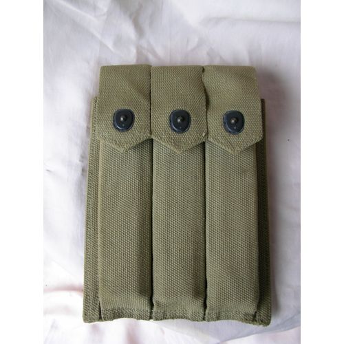 Ww2 Us Pouch Porte Chargeur Militaire En Toile Américain De Thompson 30 Cps De L Usmc Daté 1942 Tbe 39-45