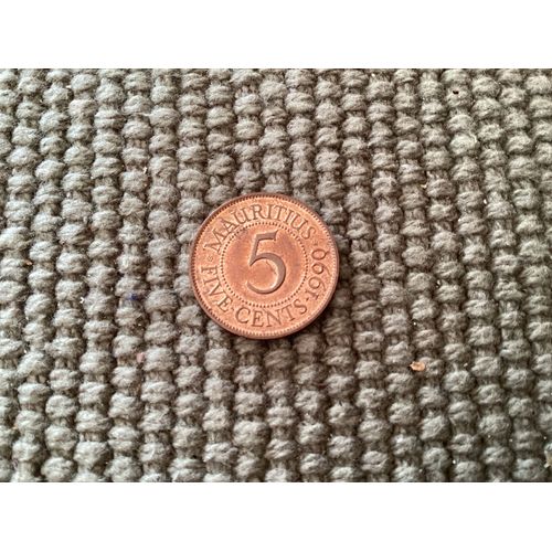 1 Pièce De 5 Cents, Maurice, Année 1990