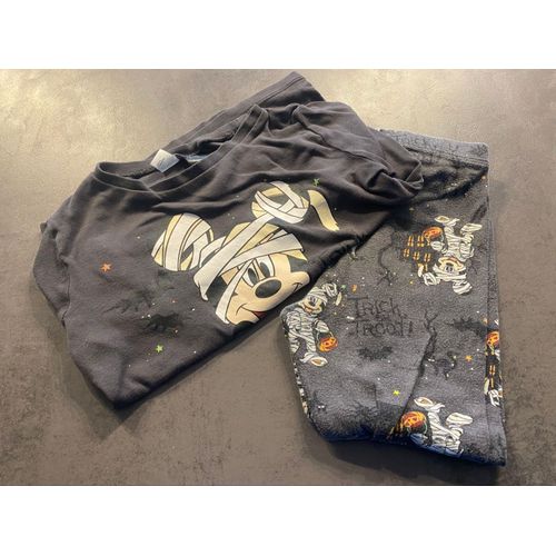 Pyjama Fin 2 Pièces Mickey Halloween H&m Taille 4/6 Ans
