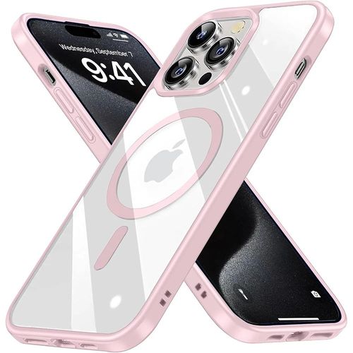 Coque Iphone X Xs Rose Compatible Magsafe, Anti-Jaunissement Avec Accessoires Intégrés