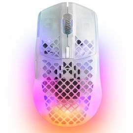 SteelSeries  AEROX 3 WIRELESS GHOST - Souris gamer filaire ultra légère - Blanc