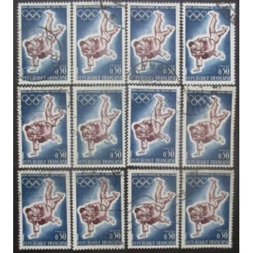 France N°1428 X 12 Oblitéré