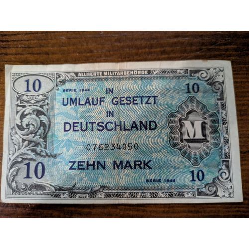 Billet Ancien Allemand 10 Zehn Mark 1944