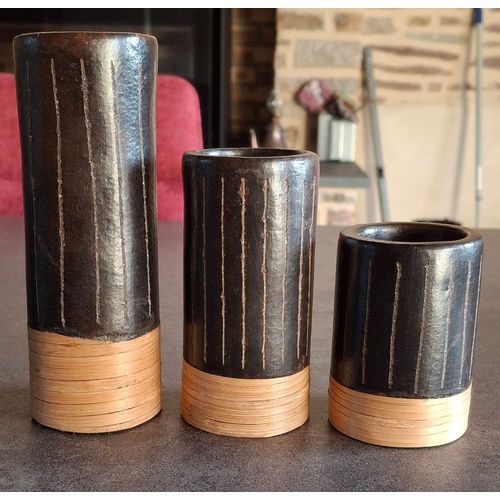 Lot de 3 bougeoirs