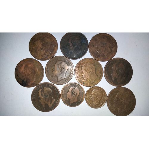 Lot De 11 Anciennes Pièces D'italie