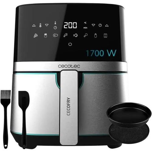 Friteuse sans Huile - CECOTEC - Cecofry Full Inox 5500 Pro - Capacité 5,5L - Accessoires en Silicone - 1700W