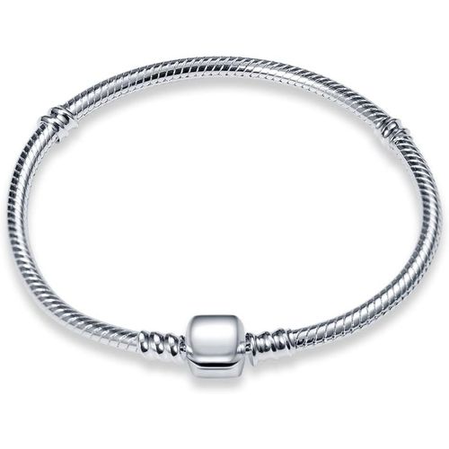 Bracelet Pour Femme For Bead Charms Argent Sterling 925, Bracelet Serpentine Compatible Avec Pandora Charm Bead B2