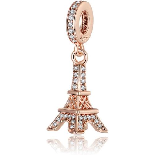 Femme Charms-Famille Amour Animaux Argent Sterling 925 Pendentif Avec Zircon Cubique Pour Bracelet