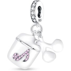 Charme Pearl En Argent Sterling 925 Pour Bracelet Et Collier
