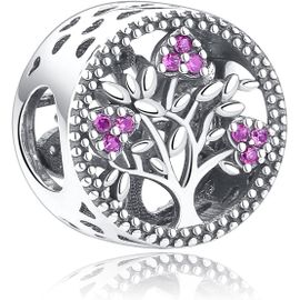 Arbre De La Vie Charme,Bijoux Femme,Pendentif Charm,Pendentif Avec Breloques,En Argent