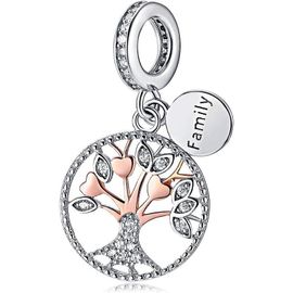 Arbre De La Vie Charme,Bijoux Femme,Pendentif Charm,Pendentif Avec Breloques,En Argent