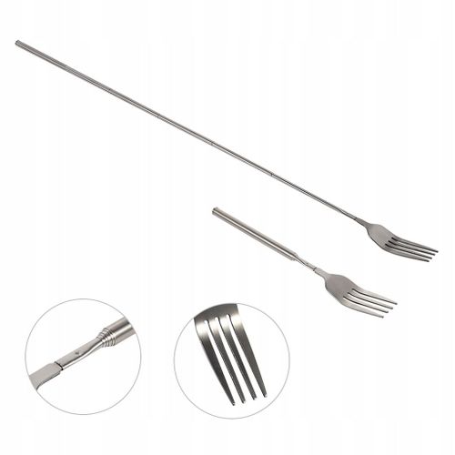 FOURCHETTE TÉLESCOPIQUE POUR BARBECUE DE CAMP 64 CM