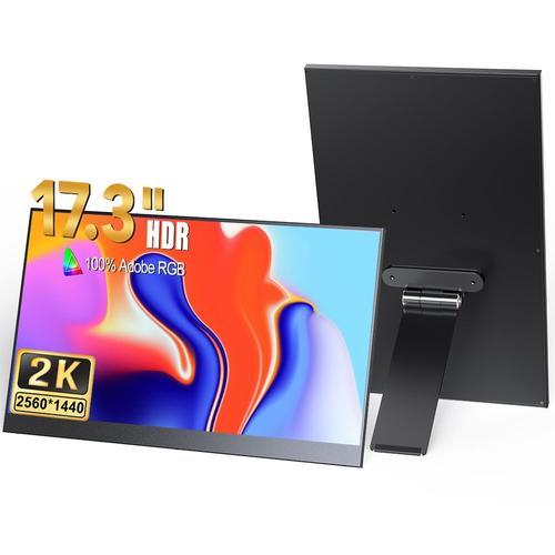 Écran Gaming - 2K - UPERFECT USetup K3 - Moniteur portable 17,3 pouces pour ordinateur portable USB C