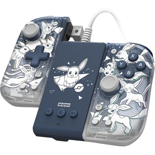 Manette Hori Set Adaptateur Mode Télé + Split Pad Compact Évolutions Évoli Pour Nintendo Switch
