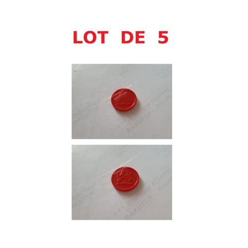 Lot De 5 Jetons Pour Caddie - Auchan - En Plastique - Logo Auchan + Oiseau - Rouge