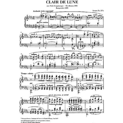 Clair De Lune Klavier